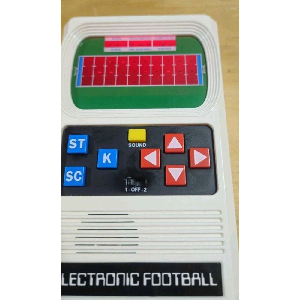 Basic Fun Mattel Retro Electronic Football Handheld Game White Tested Works